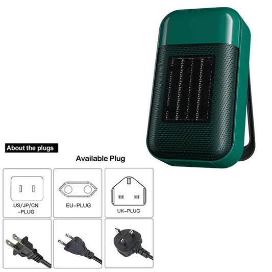 500W Electric Fan Heater Space Heater PTC Fast Heating 110V/220V Office Desktop Portable Electric Heater Radiator Air Heaters eprolo