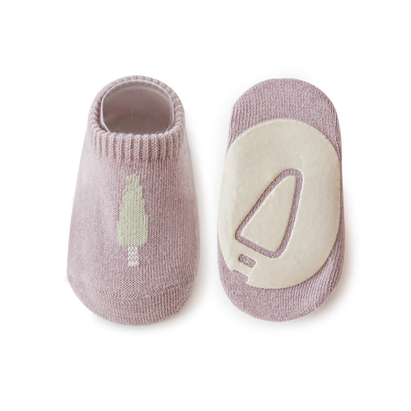 Spring And Summer New Baby Floor Socks Combed Cotton Non-Slip Indoor Cool Children Toddler Socks Cartoon Short Boat Socks eprolo