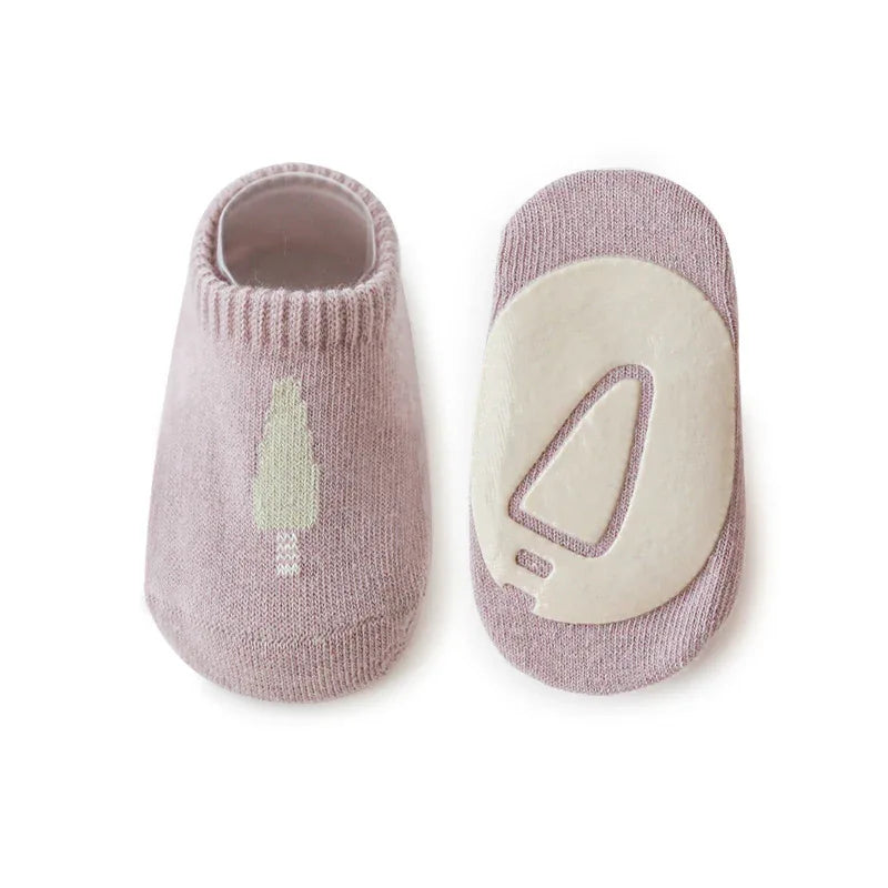 Baby Non-Slip Floor Socks - Combed Cotton Cartoon Boat Socks for Toddlers - Shello's Creative Boutique