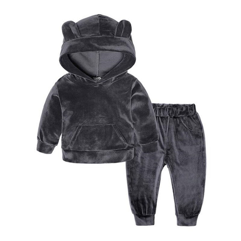 Sport Suit Children Clothing Sets Boys Girls Outfits Winter Gold Velvet Tracksuit Autumn Boy Clothes 1 2 3 4 5 6 7 8 Years eprolo