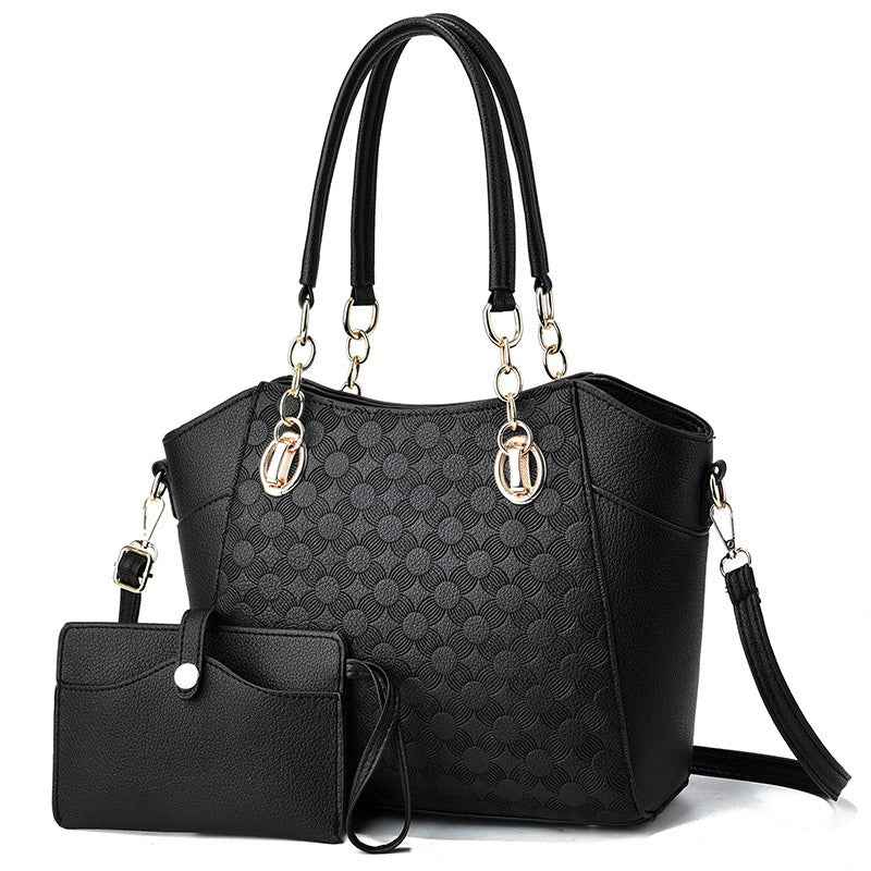 Mother-in-Child Tote Bag - Large Capacity PU Leather Tote for Moms