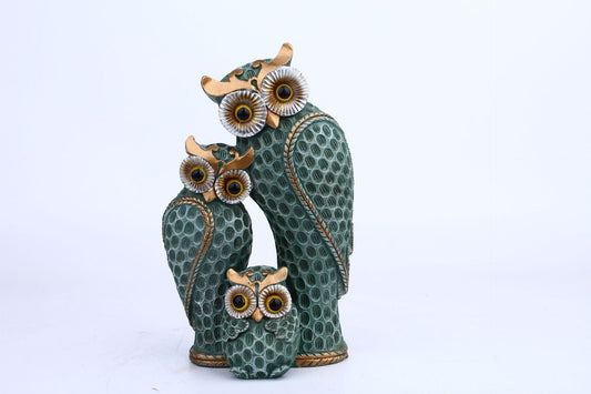 Modern minimalist three family owl animal light luxury decorations, home decor, living room, desk crafts eprolo