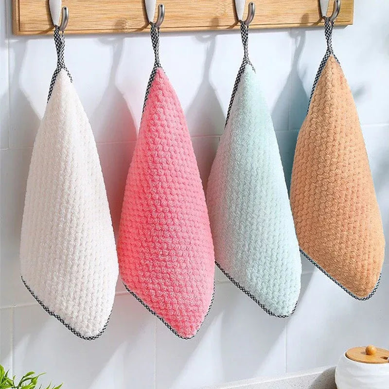 Kitchen daily dish towel, dish cloth, kitchen rag, non-stick oil, thickened table cleaning cloth, absorbent scouring pad - Shello's Creative Boutique