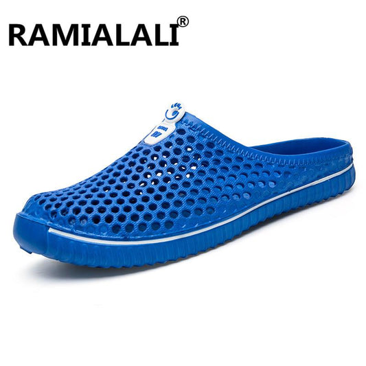 Summer Sandals Men Mesh Shoes Mules Clogs Breathable Beach Slippers Male Water Hollow Aqua Wading Chaussure Homme eprolo