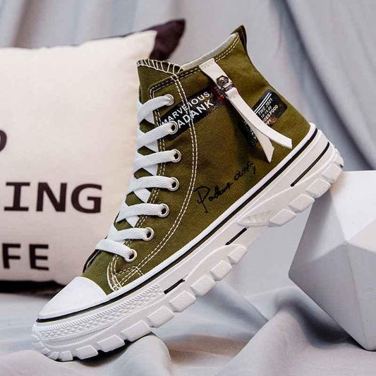 Breathable canvas shoes, Hong Kong style men's shoes, Korean version fashionable men's casual trendy shoes - Shello's Creative Boutique