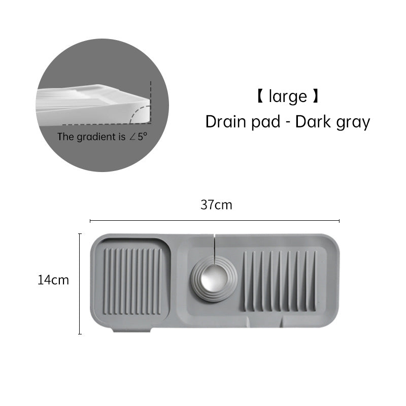 Silicone Drain Pad Faucet Drain Pad Kitchen Countertop Sink Drain Splash Proof Device eprolo
