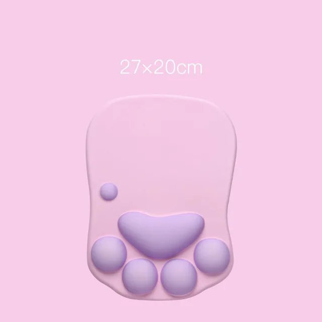 3D Mouse Pad Soft Silicone Cute Cat Paw Mouse Mat Memory Foam Wrist Rests Cushions Mousepad for kids Laptop Computer Mousepad eprolo