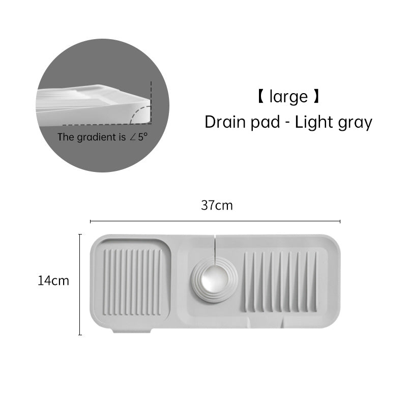 Silicone Drain Pad Faucet Drain Pad Kitchen Countertop Sink Drain Splash Proof Device eprolo