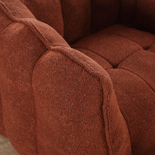 Soft Bean Bag Chair with High Resilient Foam(Chips)for living room and bedroom Comfortable Square Lazy Sofa with  Footstool eprolo