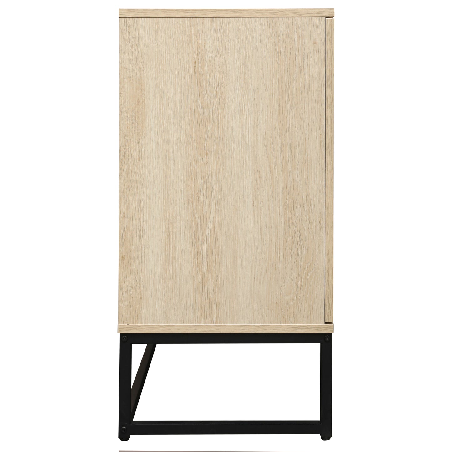 Luxury Rattan 4-Door Storage Cabinet - Large Sideboard Buffet with Elegant Design