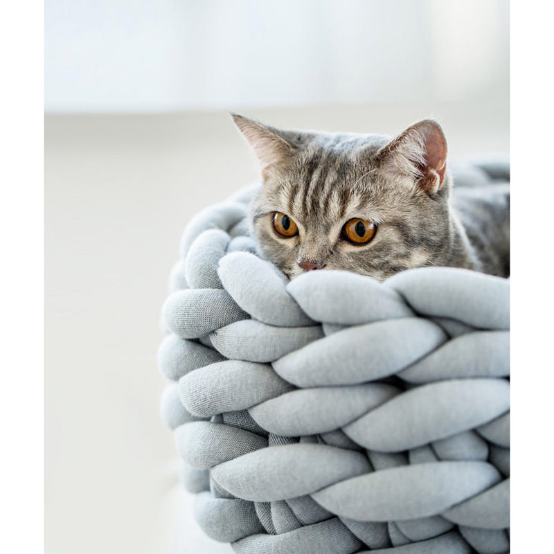 Braided Dog Bed - Soft Warming Pet Nest with Cave Design (4 Sizes)