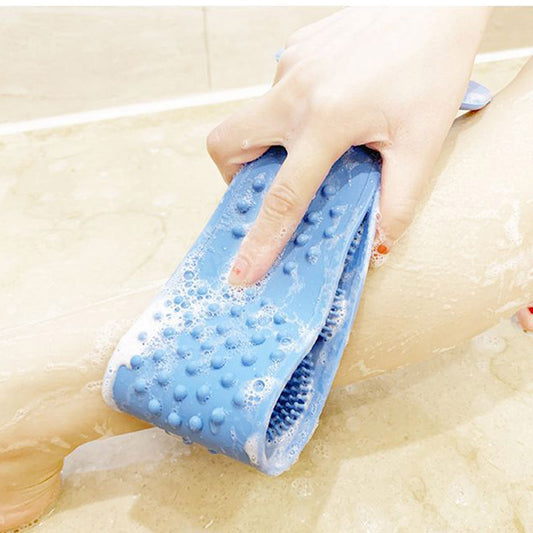 Hot Body Wash Silicone Body Scrubber Belt Double Side Shower Exfoliating Belt Removes Bath Towel Shello Creative Boutique