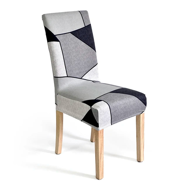 4/6/8pcs Printed High Back Chair Cover, Modern Style, Polyester, High Stretch, Dustproof, All-Season, Removable and Washable eprolo