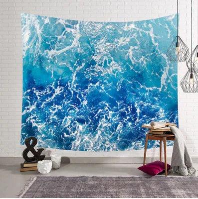 3D Beach Wave Wall Tapestry - Bohemian Hippie Decor & Multi-Purpose Beach Towel - Shello's Creative Boutique