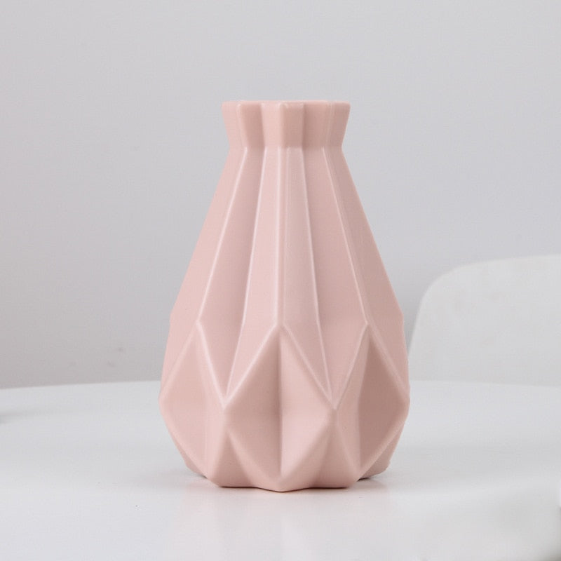 Flower Vase Decoration Home Plastic Vase White Imitation Ceramic Flower Pot Flower Basket Nordic Decoration Vases for Flowers eprolo