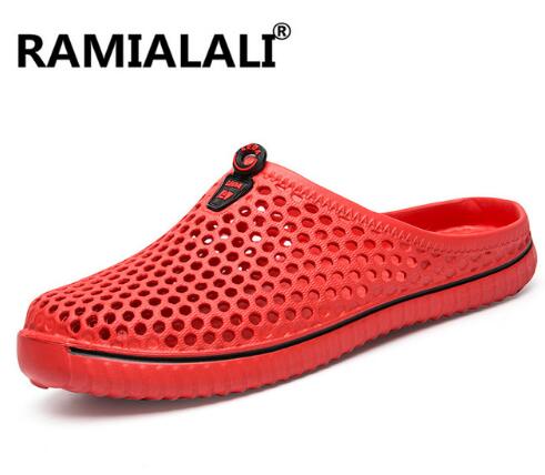 Summer Sandals Men Mesh Shoes Mules Clogs Breathable Beach Slippers Male Water Hollow Aqua Wading Chaussure Homme eprolo