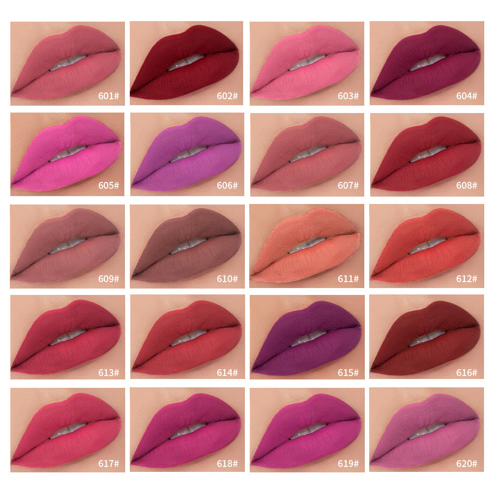 34 Colors Matte Non-Stick Cup Does Not Fade Lip Gloss Matte Liquid Lipstick Makeup Shello Creative Boutique