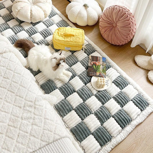 Autumn and winter plush bedside mat anti-skid chenille Mantou mat bedroom tatami sleeping carpet - Shello's Creative Boutique