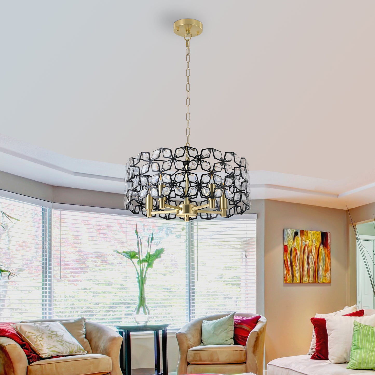 Modern Crystal Chandelier for Living-Room Round Cristal Lamp Luxury Home Decor Light Fixture eprolo