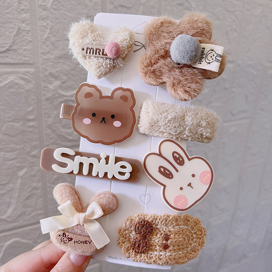 Autumn And Winter New Hair Accessories Hair Clip Girls Headdress Cute Plush Hair Side Clip eprolo