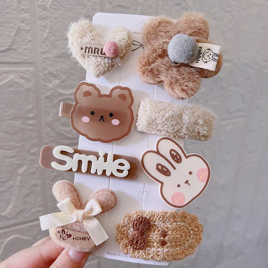 Autumn And Winter New Hair Accessories Hair Clip Girls Headdress Cute Plush Hair Side Clip - Shello's Creative Boutique