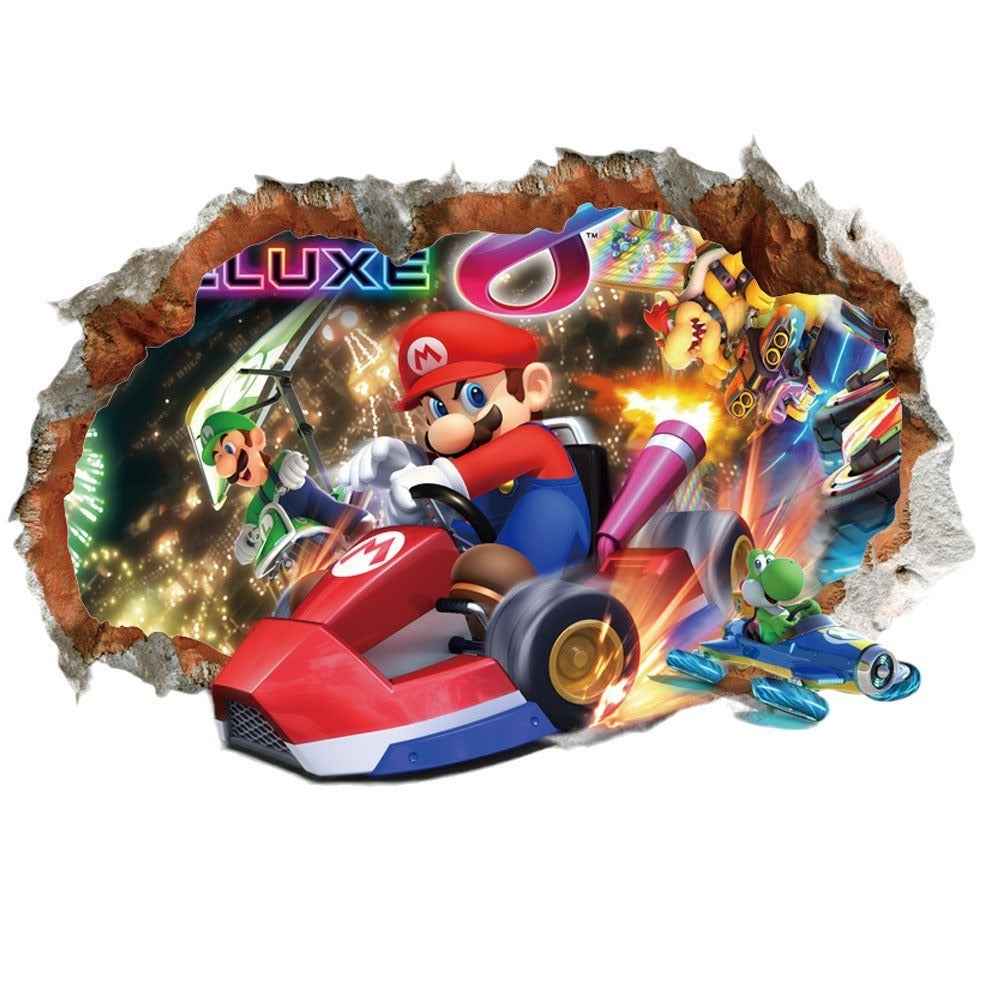 Mario Wall Stickers PVC Self-Adhesive Anime Game Decor for Children's Rooms and Kindergartens