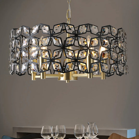 Modern Crystal Chandelier for Living Room – Luxury Round Crystal Lamp for Home Décor Light Fixture - Shello's Creative Boutique