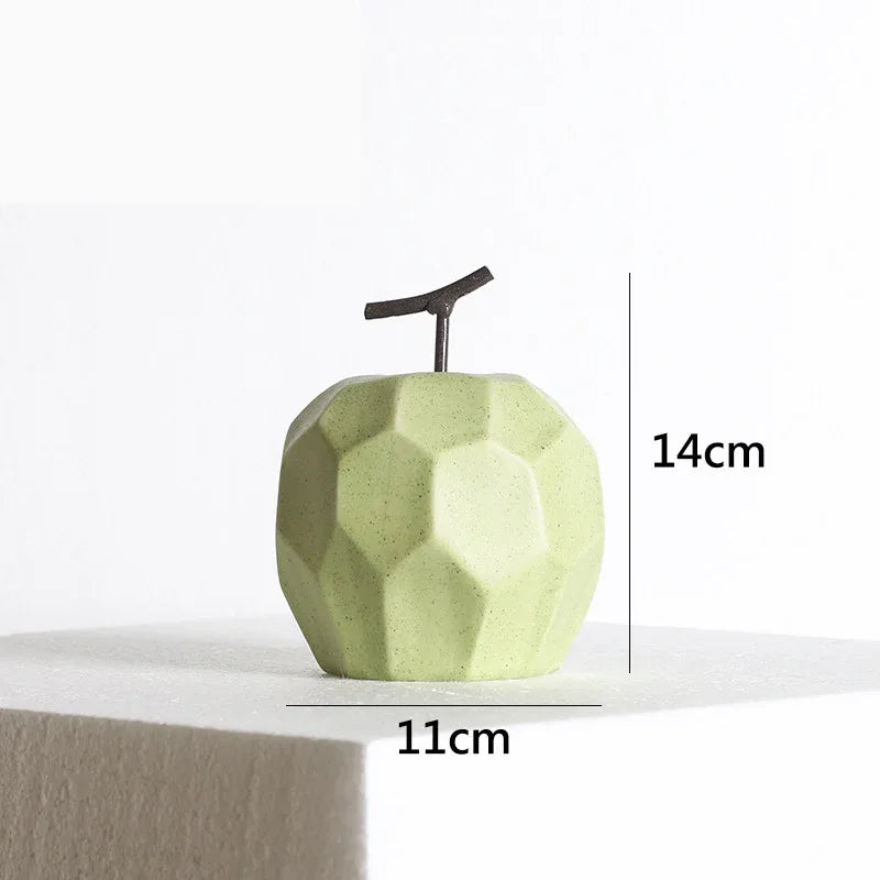 Ceramic Apple Ornaments – Modern Minimalist Fruit Decor - Shello's Creative Boutique
