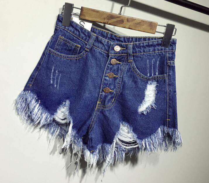 female fashion casual summer cool women denim booty Shorts high waists fur-lined leg-openings Plus size sexy short Jeans eprolo