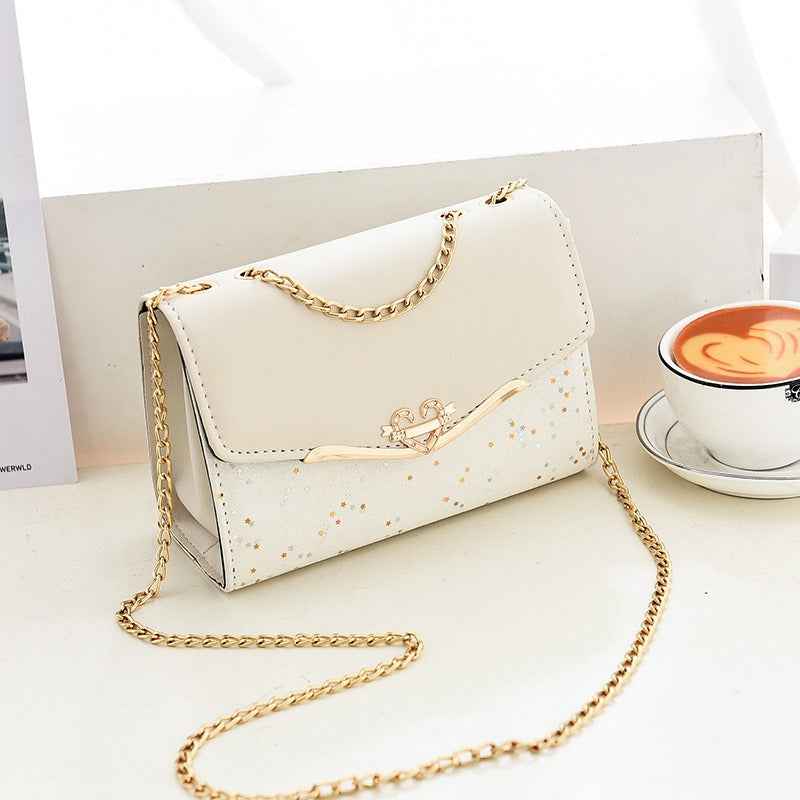 Korean Sequin Crossbody Bag for Women - Stylish Single Shoulder Mobile Wallet Bag