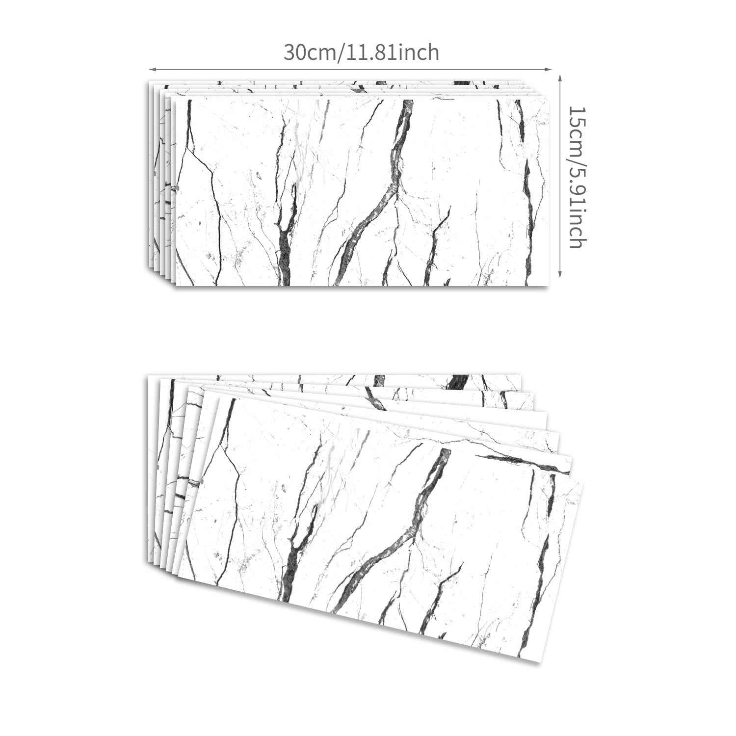 Funlife Waterproof Brick Wall Stickers - Thickened Self-Adhesive Home Washbasin Background Wall Decor