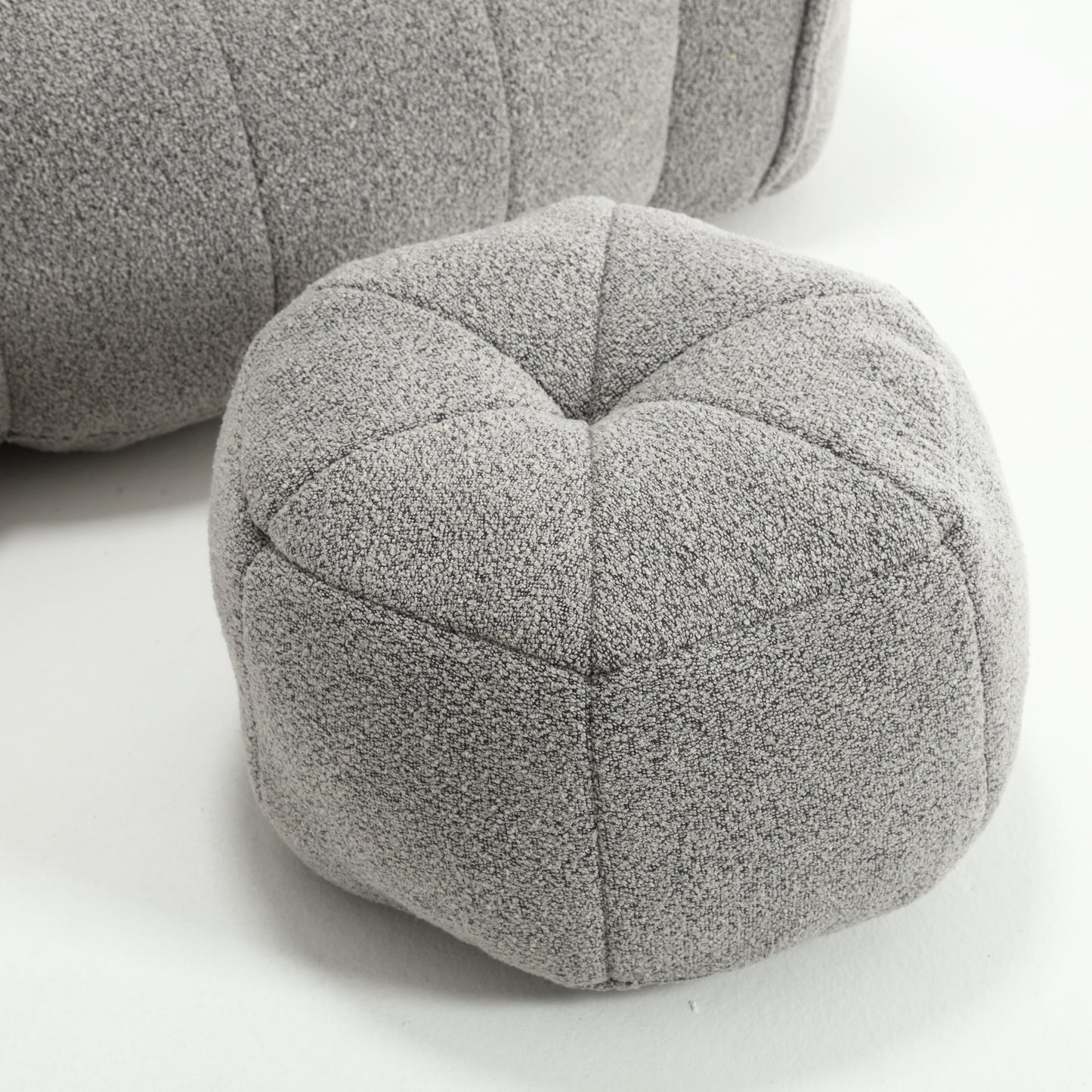 Soft Bean Bag Chair with High Resilient Foam(Chips)for living room and bedroom,Comfortable Square Lazy Sofa with Footstool eprolo
