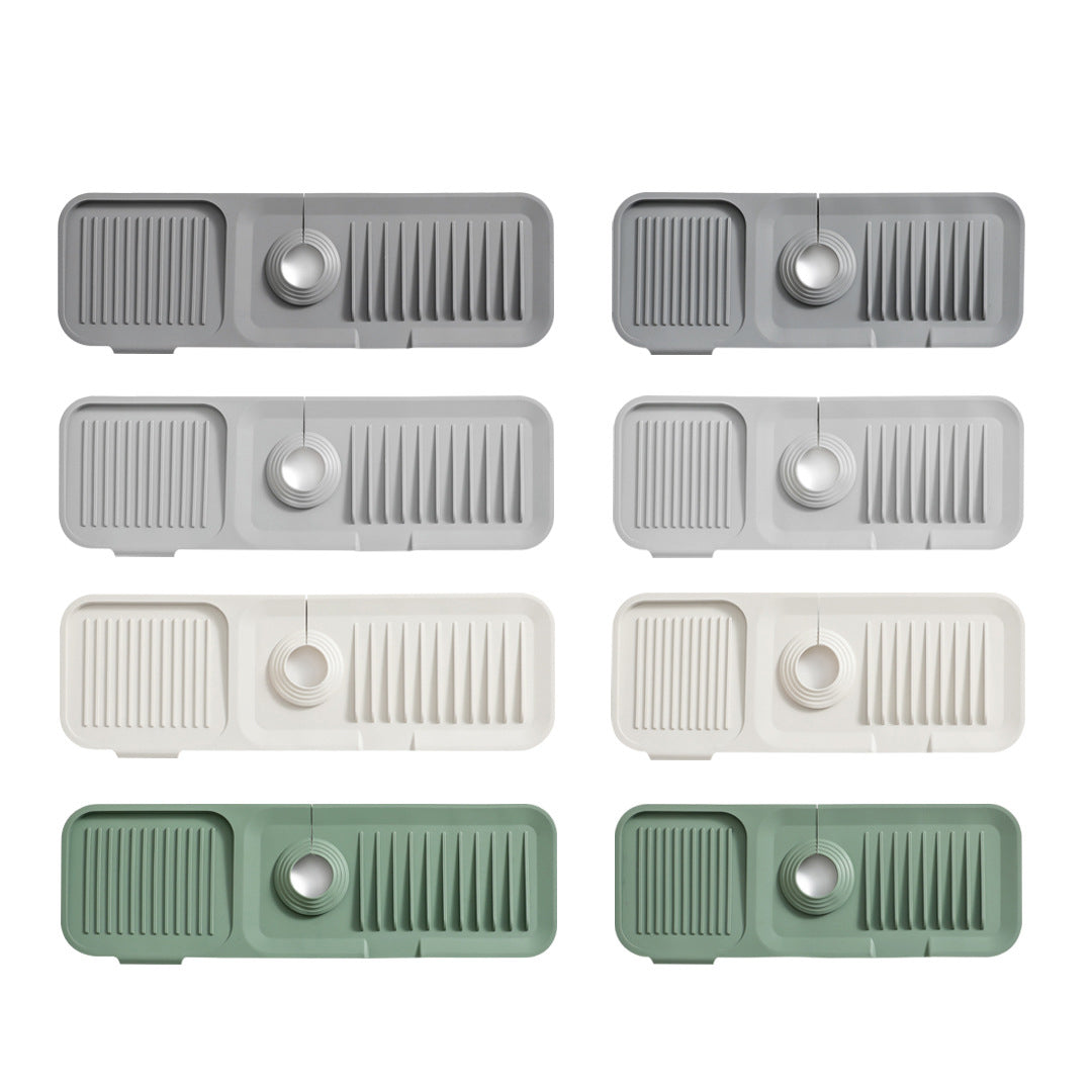 Silicone Drain Pad Faucet Drain Pad Kitchen Countertop Sink Drain Splash Proof Device eprolo