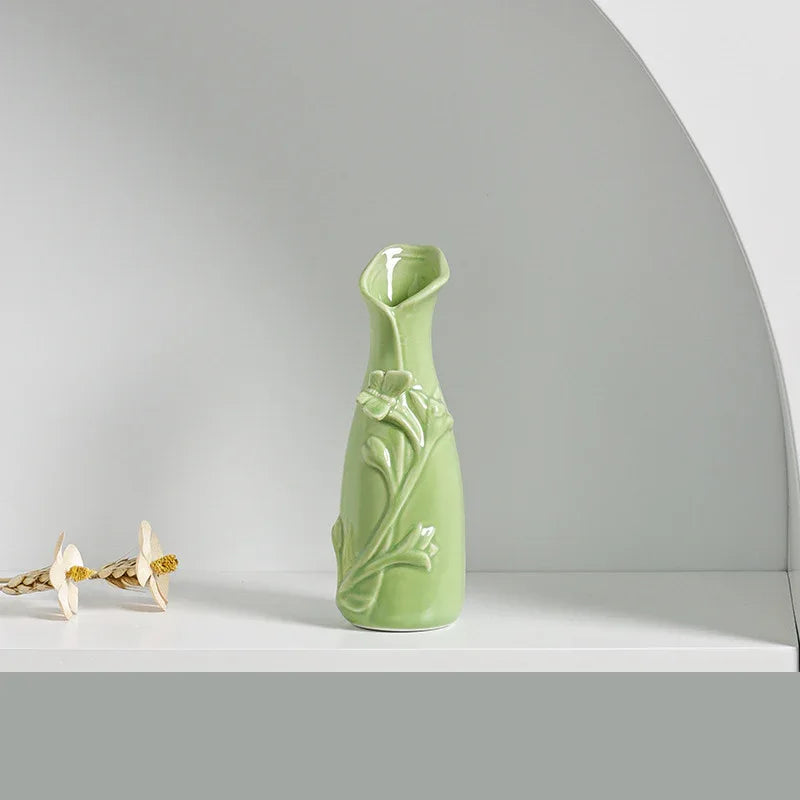 Aromatherapy Bottle Mini Ceramic Vase – Whimsical Butterfly Design - Shello's Creative Boutique