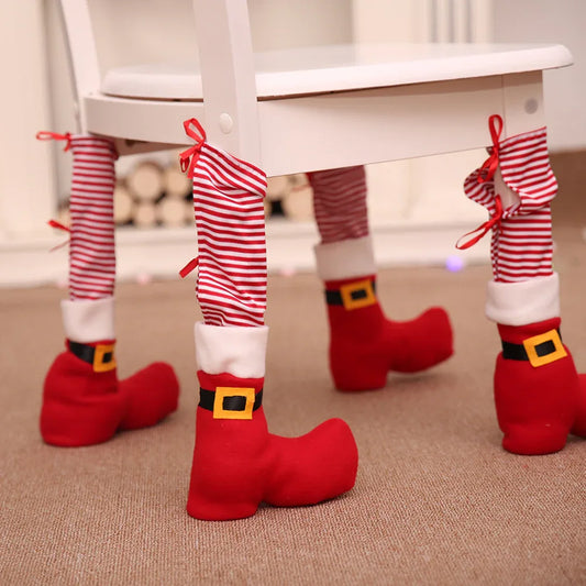 Christmas decorative items, table legs, home decor, dining table and chair protective covers, chair legs, Christmas chair covers - Shello's Creative Boutique