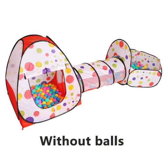 3-in-1 Kids Play Tent - Ball Pit, Tunnel & Teepee Set - Shello's Creative Boutique