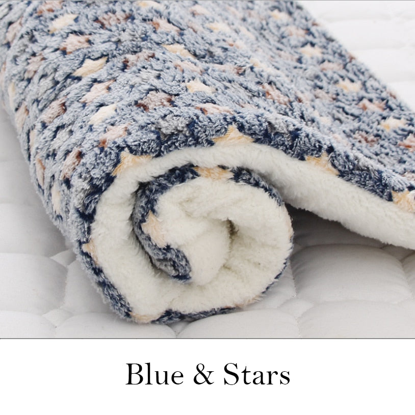 Soft Flannel Thickened Pet Soft Fleece Pad Pet Blanket Bed Mat For Puppy Dog Cat Sofa Cushion Home Rug Keep Warm Sleeping Cover eprolo
