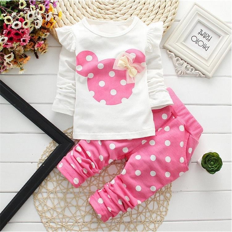 Girls Clothing Sets Winter Girls Clothes Set T-shirt+pants 2 pcs Kids Clothes Girl Sport Suit Children Clothes 6M-24M eprolo