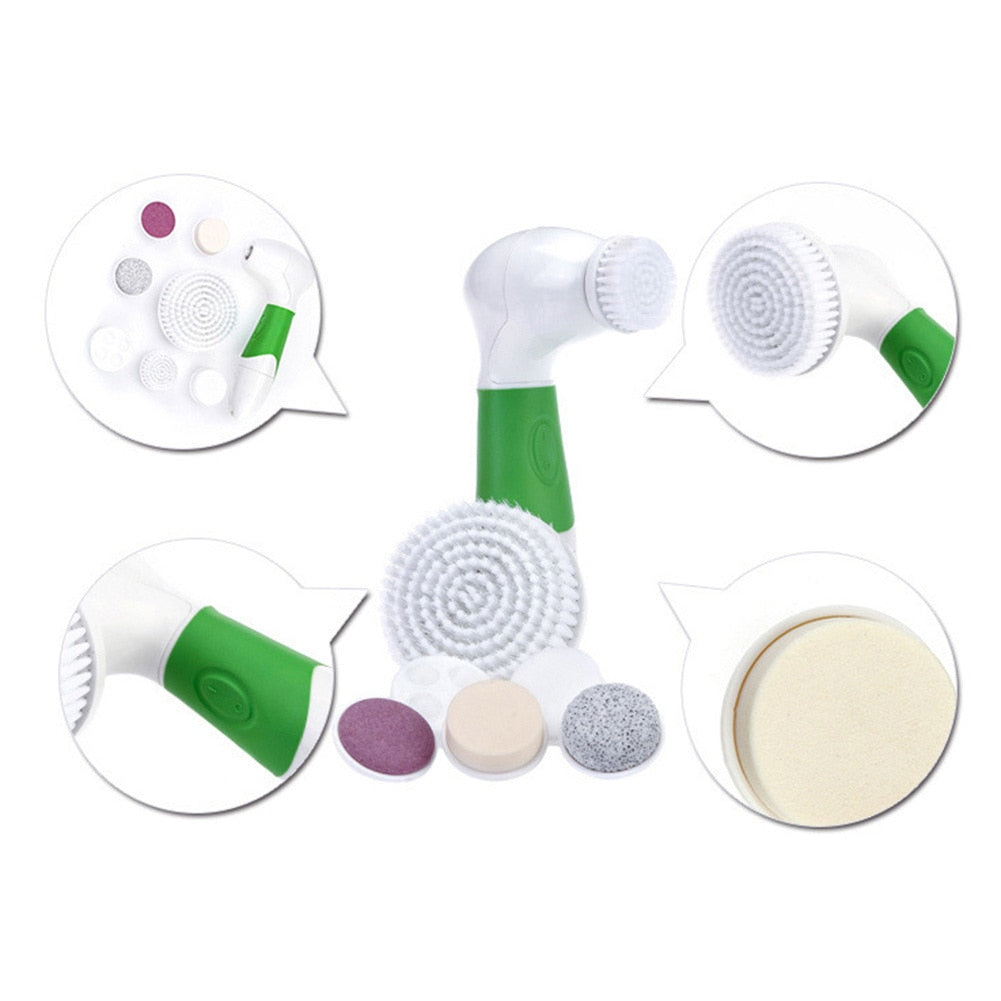 7-in-1 Electric Facial Cleansing Brush – Deep Pore Cleaner & Skin Massager for Face & Body