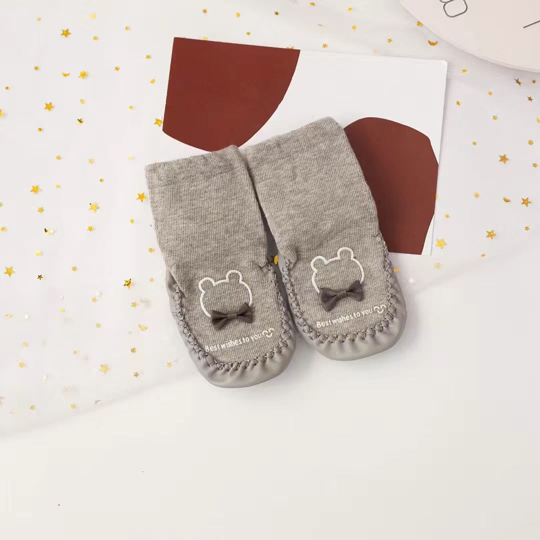 Spring and Autumn Baby Floor Socks Middle Tube Anti-slip Children's Toddler Shoes Combed Cotton Newborn 0-3 Years Old Socks eprolo