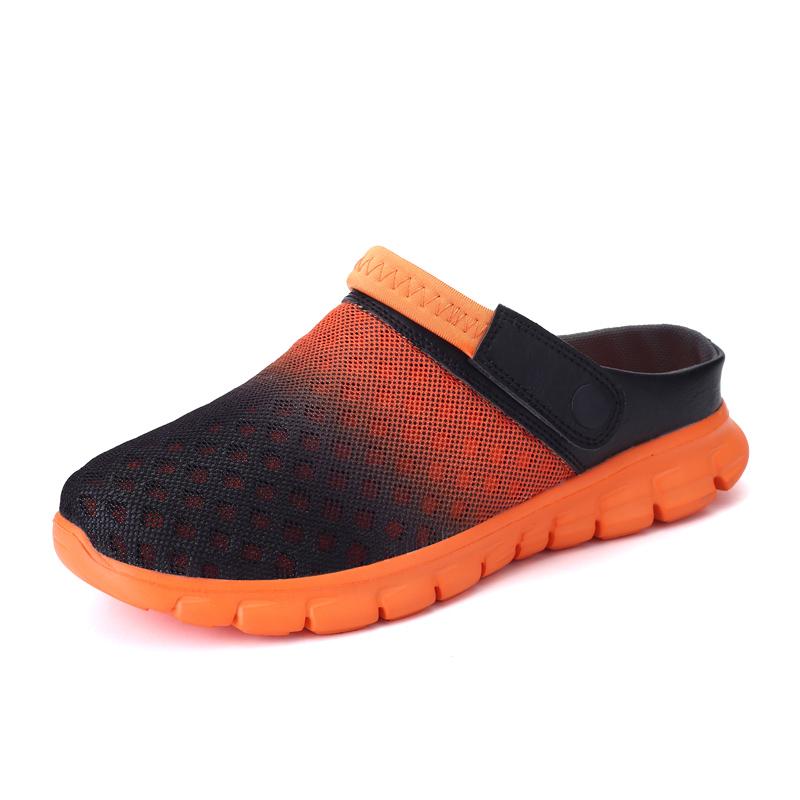 Summer Sandals Men Mesh Shoes Mules Clogs Breathable Beach Slippers Male Water Hollow Aqua Wading Chaussure Homme eprolo