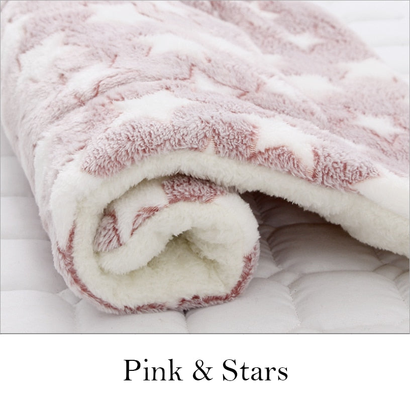 Soft Flannel Thickened Pet Soft Fleece Pad Pet Blanket Bed Mat For Puppy Dog Cat Sofa Cushion Home Rug Keep Warm Sleeping Cover eprolo