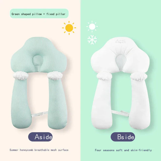 Baby Head Shaping Pillow - Breathable Anti-Flat Head Pillow for Newborns | Prevent Plagiocephaly - Shello's Creative Boutique