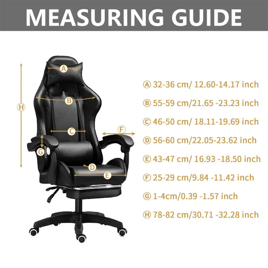 4pcs/set Gaming Chair Cover with Armrest Polar Fleece Water Repellent Office Seat Cover for Computer Armchair Dust-proof Home eprolo