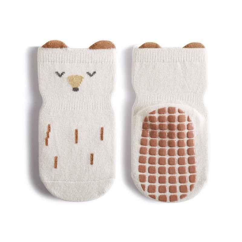 Baby Non-Slip Cotton Floor Socks - Breathable Grip Socks with Cartoon Designs - Shello's Creative Boutique