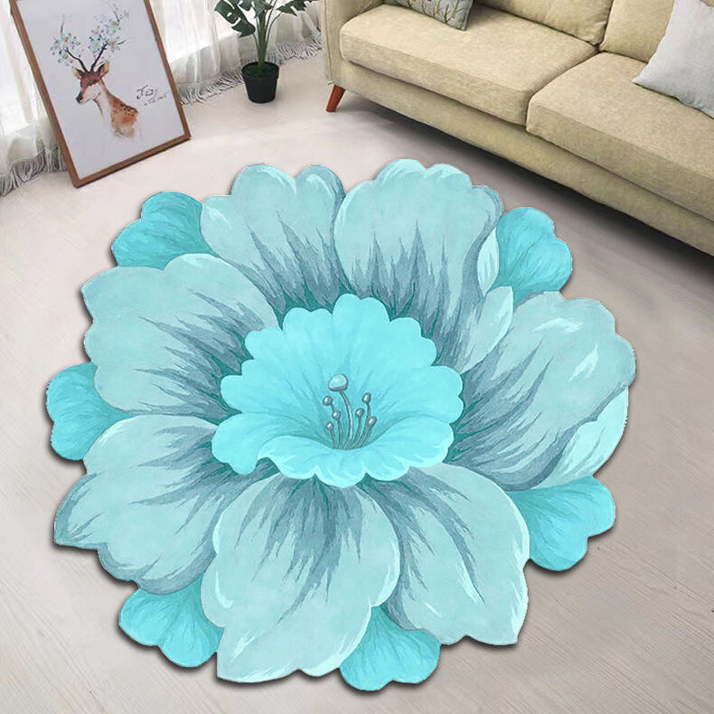 Creative Flower Living Room Tea Table Blanket Nordic Household Bedroom Floor Mat Bed Front Carpet Mat Foot Mat eprolo