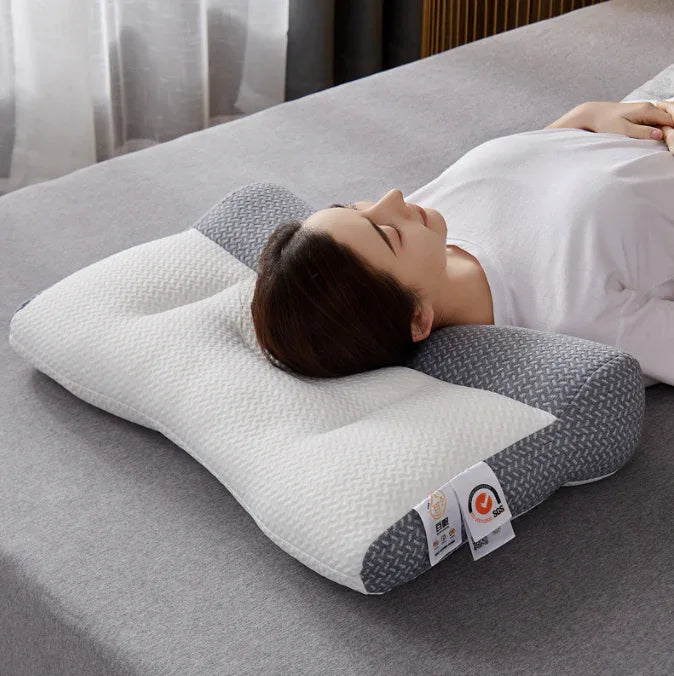 Japanese soybean fiber pillow reverse traction cervical vertebra repair pillow pillow pillow core neck protection pillow - Shello's Creative Boutique