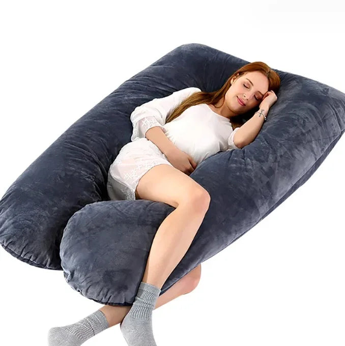 U-Shaped Pregnancy Pillow - Full Body Support & Nursing Pillow - Shello's Creative Boutique