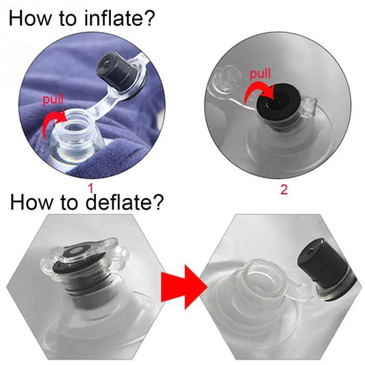 U-Shape Travel Pillow for Airplane Inflatable Neck Pillow for Sleep - Shello's Creative Boutique