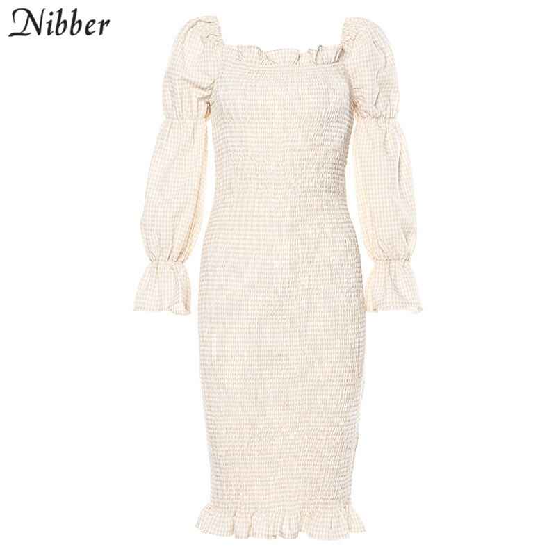Nibber Autumn-Winter Harajuku Off-Shoulder Bodycon Midi Dress